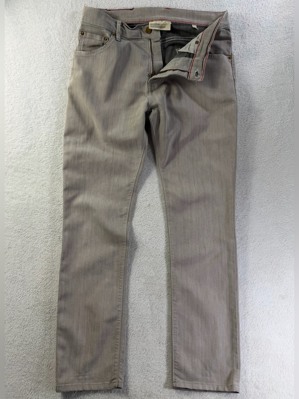 Raleigh Denim Martin Gray Stretch Jeans 31x30 Made in USA